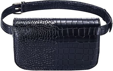 Crocodile Small Crossbody Fanny Pack Ví da Pu với túi đựng điện thoại di động