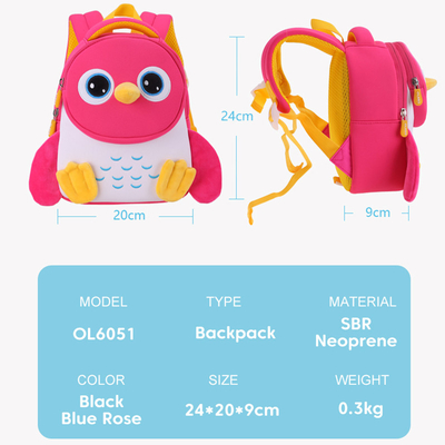 Balo trẻ em chống thấm nước Penguin 3D Baby Toddler Children School Bag Mẫu giáo