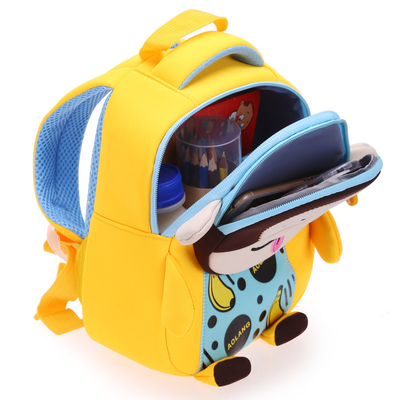 Monkey không thấm nước Ba lô trẻ em Neoprene 3D Hoạt hình dễ thương Chống thất lạc Cặp đi học 2 kích cỡ