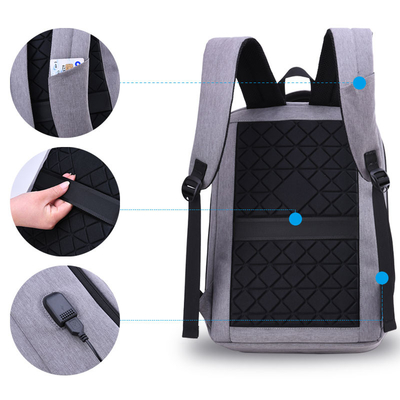 Máy tính xách tay Sạc USB Túi du lịch 15.6Inch Chống trộm chống nước