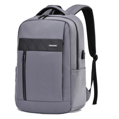 Balo máy tính xách tay doanh nhân 15,6 inch Sạc USB Túi đựng máy tính xách tay da đen
