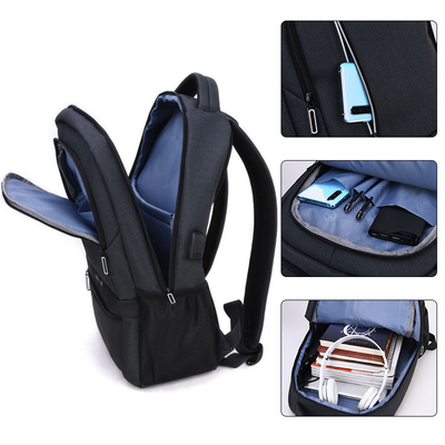 Ba lô sạc USB bên ngoài Nam Máy tính xách tay Túi nylon chống thấm nước