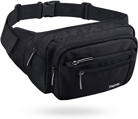 Bum Fashion Fanny Pack Nam nữ Túi thắt lưng chống nước với 6 túi có khóa kéo