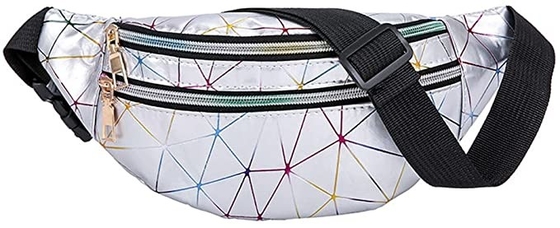 Pu Leather Bum Waist Bag Festival Fanny Pack 3 Zip Pockets Không thấm nước