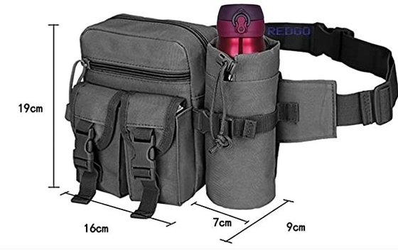 Tiện ích quân sự Túi Bum không thấm nước Túi vải thắt lưng với giá đỡ chai