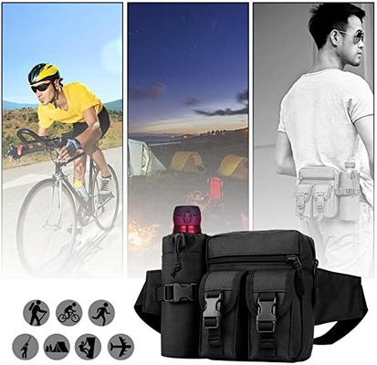 Tiện ích quân sự Túi Bum không thấm nước Túi vải thắt lưng với giá đỡ chai