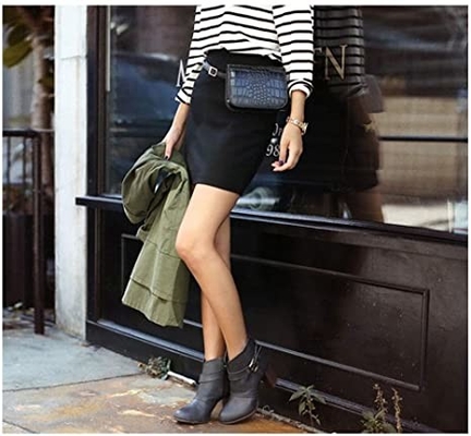 Crocodile Small Crossbody Fanny Pack Ví da Pu với túi đựng điện thoại di động