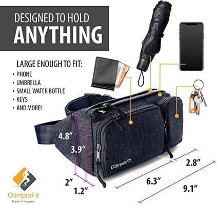 6 túi Thời trang Fanny Pack Đi bộ đường dài Túi thắt lưng dễ thương