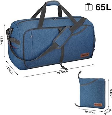 Túi du lịch du lịch 65l Duffel có thể gập lại cho nam nữ chống nước