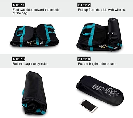 Túi Duffle có thể gập lại có bánh xe 85l 120l 140l 1680d Oxford Collapsable