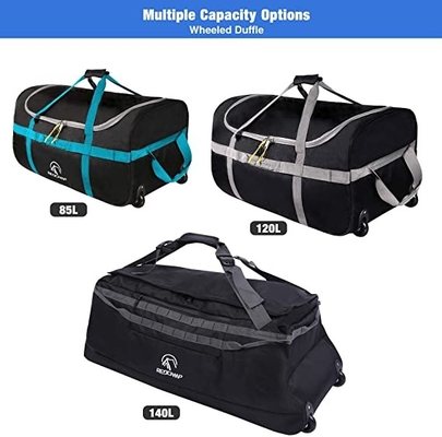 Túi Duffle có thể gập lại có bánh xe 85l 120l 140l 1680d Oxford Collapsable