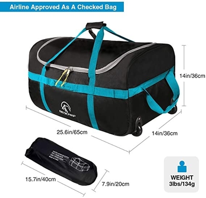 Túi Duffle có thể gập lại có bánh xe 85l 120l 140l 1680d Oxford Collapsable