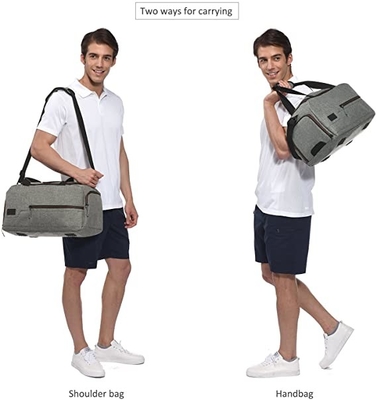 Túi vải thô thể thao Weekender chống nước có ngăn đựng giày
