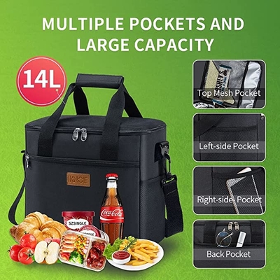 24 Túi làm mát cách nhiệt lớn có thể thu gọn Máy làm mát Tote cán chống rò rỉ