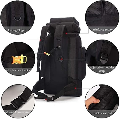 70l Cắm trại Đi bộ đường dài Ba lô Molle Rucksack Du lịch chống nước Daypack