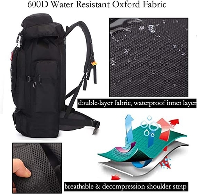 70l Cắm trại Đi bộ đường dài Ba lô Molle Rucksack Du lịch chống nước Daypack