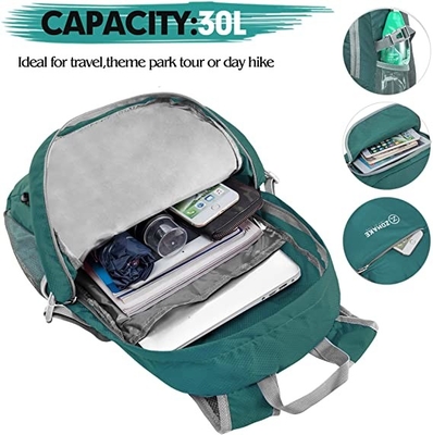 Ba lô đi bộ đường dài có thể đóng gói 30l Chống nước Trọng lượng nhẹ Có thể gập lại