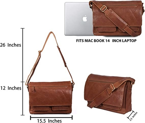 Túi đựng máy tính xách tay 14 inch cho phụ nữ bằng da da bò 400g