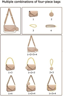 Thiết kế thời trang Túi đeo chéo nhỏ chần bông dành cho nữ