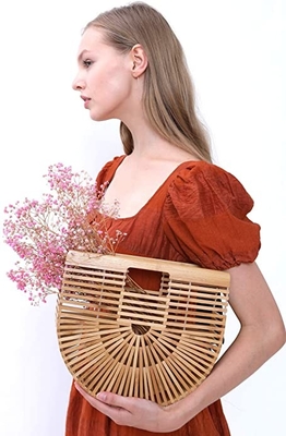 OEM Phụ nữ Túi xách tre Túi xách handmade Quilted Túi Tote