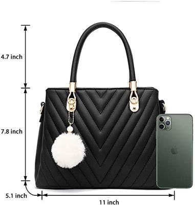 Thời trang da Pu Womens Luxury Handbag Top Handle Satchel