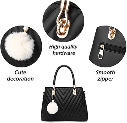 Thời trang da Pu Womens Luxury Handbag Top Handle Satchel